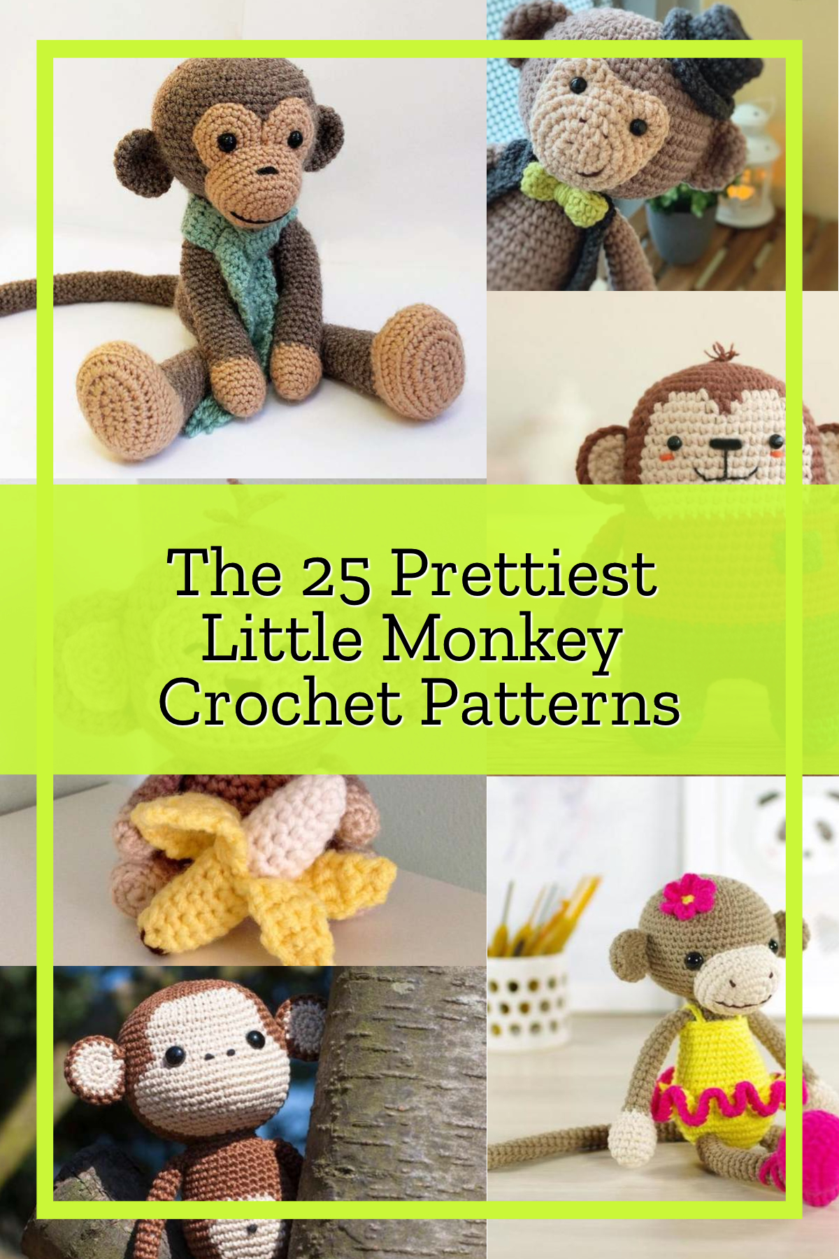 Cute Monkey Crochet Stuffed Animal